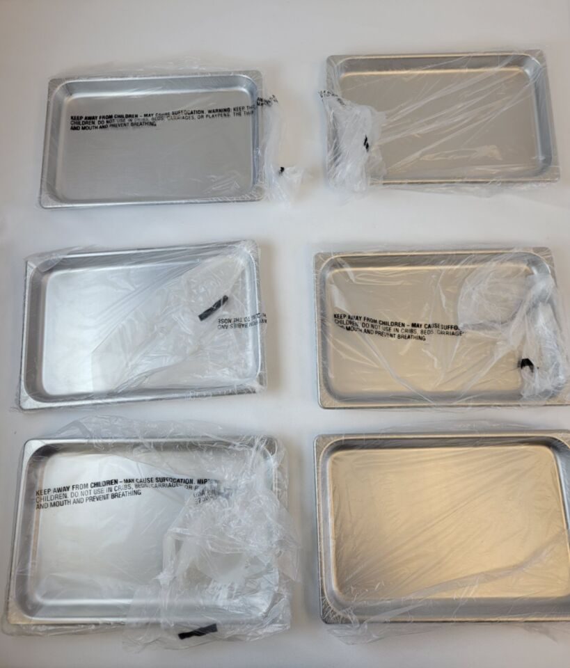 POLAR WARE 10F Stainless Steel Medical Instrument Tray, 10 x 6.5" - lot of 6