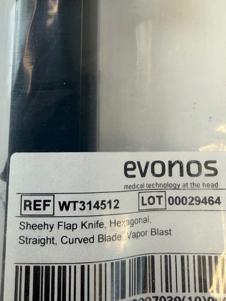 EXPLORENT EVONOS WT314512 Sheehy Flap Knife Straight Hex Handle Curved Blade ENT — photo 2