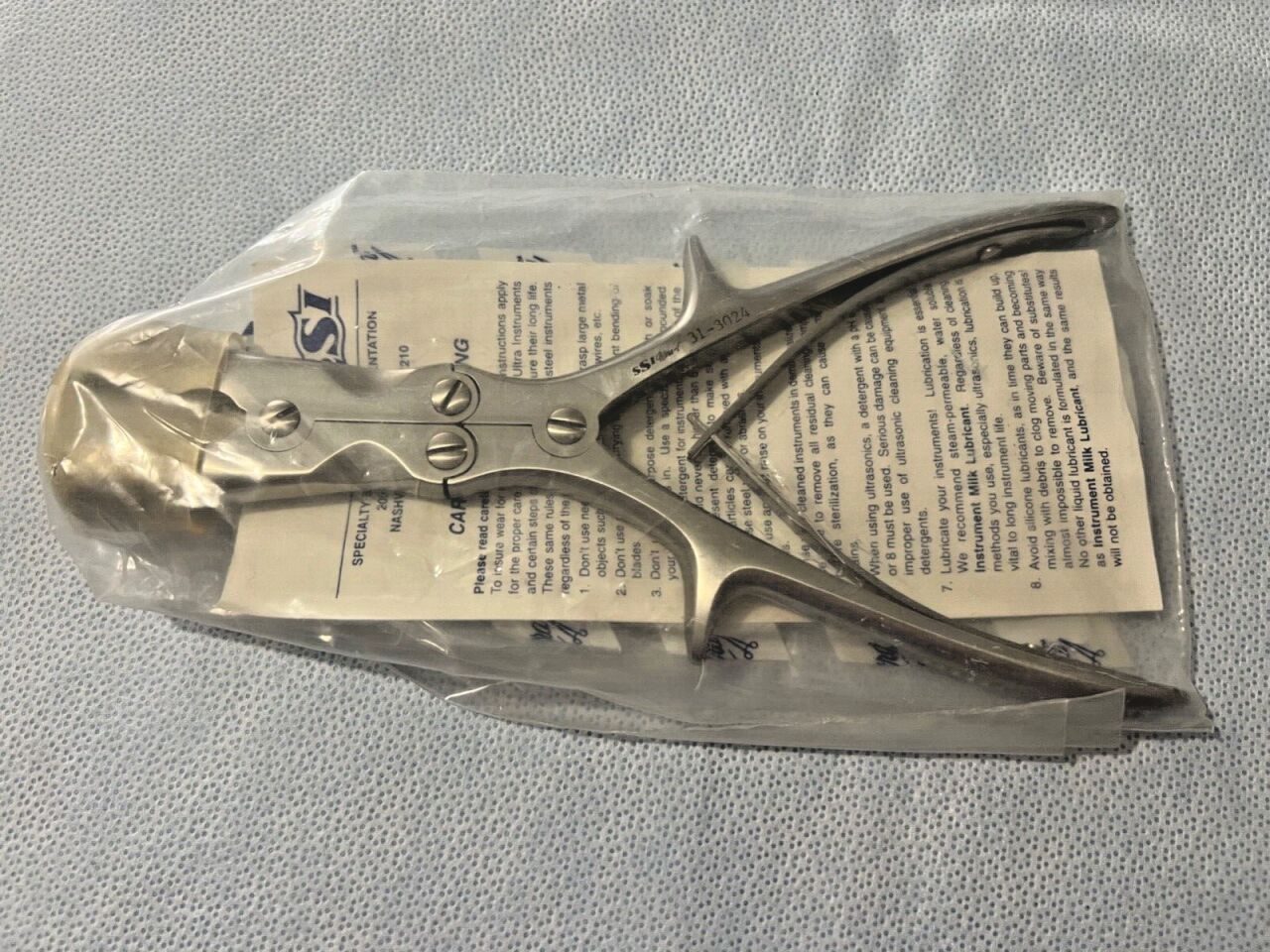 SSI ULTRA 31-3024 Double/A Straight Bone Rongeur 9" Length — photo 1