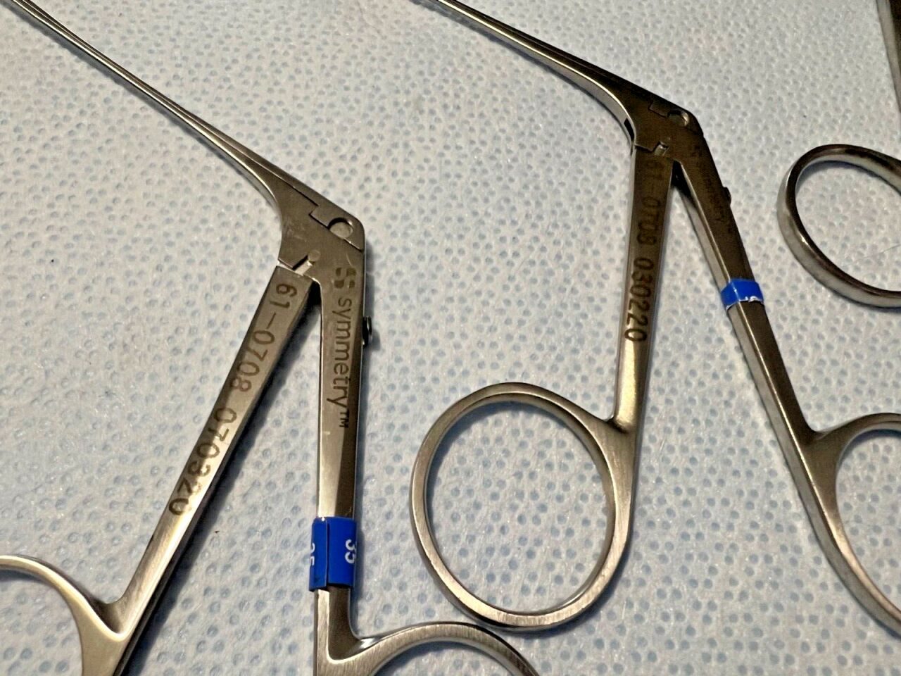 SYMMETRY 61-0708 Set of 3 House-Bellucci Alligator Scissors 5mm Curved Right ENT — photo 4