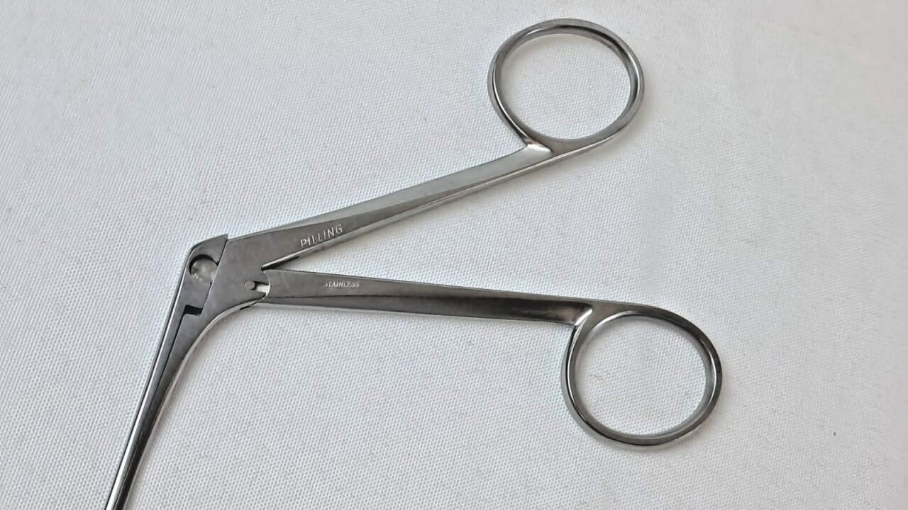 PILLING 50-5168 Biopsy Cup Laryngeal Forceps Angled 2mm 18-3/4" ENT — photo 3