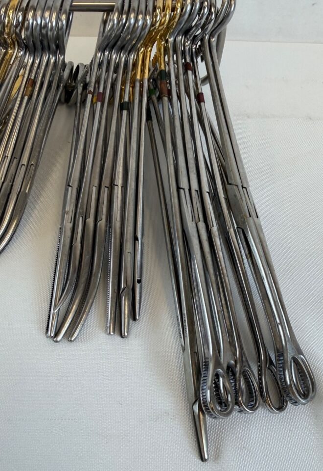 VARIOUS  82 Piece Jarit V. Mueller Spine Instrument Tray w Sterilization Case — photo 5