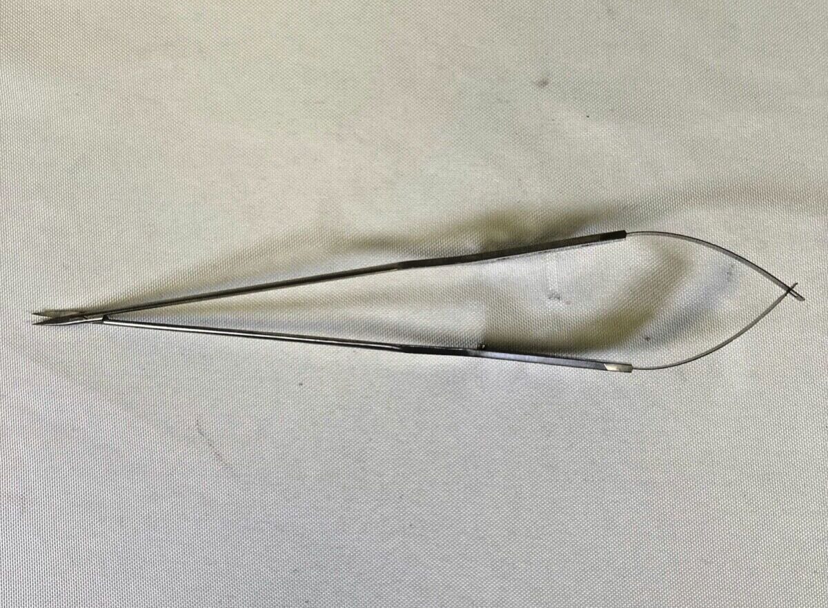 AESCULAP FD061R Micro Form Curved Up Neuro Scissors 120mm Shaft 245mm Length — photo 2