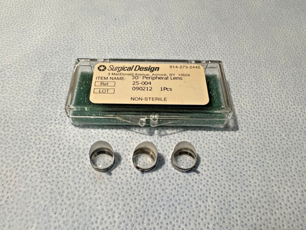 SURGICAL DESIGN 90212 Set Of 3 30deg Peripheral Lenses w/ Case