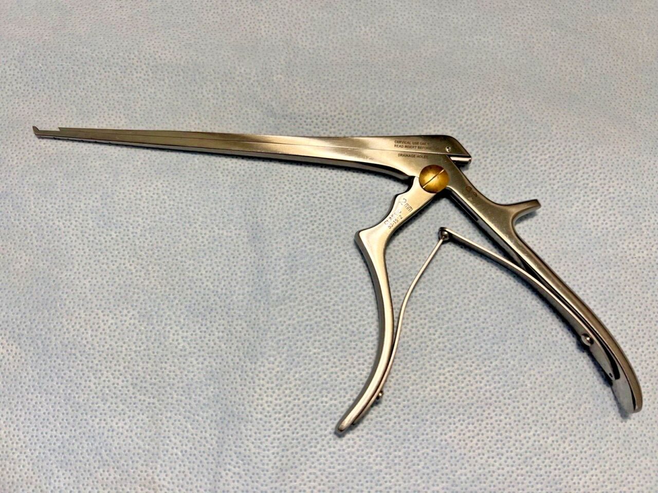 SYMMETRY 53-1512 Cervical Kerrison Rongeur w/ Drainage Holes 2mm X 40deg Up Bite 7" — photo 1