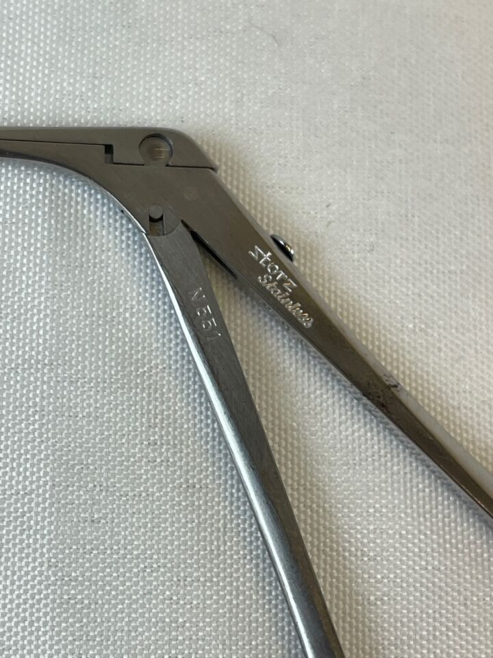 KARL STORZ N0551 Leivers Vent Tube Introducer Forceps Delicate Jaw 2.5mm Rod — photo 2