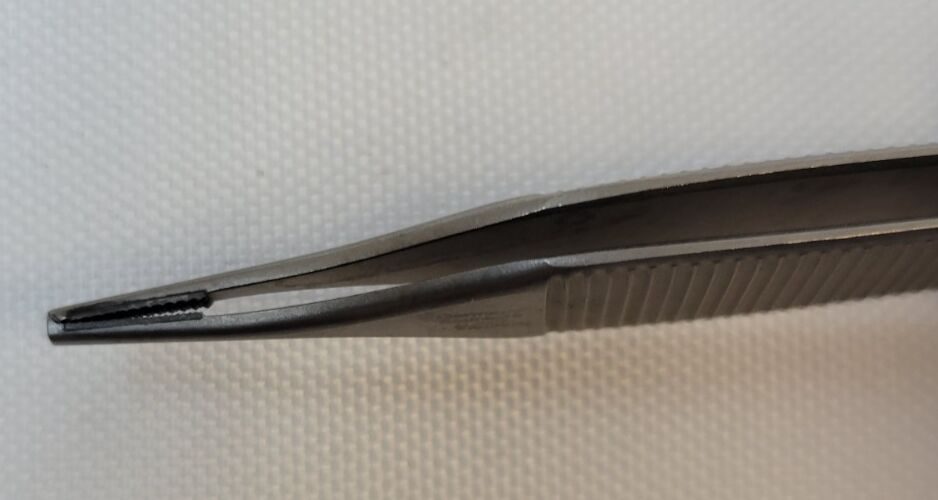JARIT 122-500 Adson Carb-Bite Needle and Tissue Pulling Forceps Straight 4-7/8" — photo 4