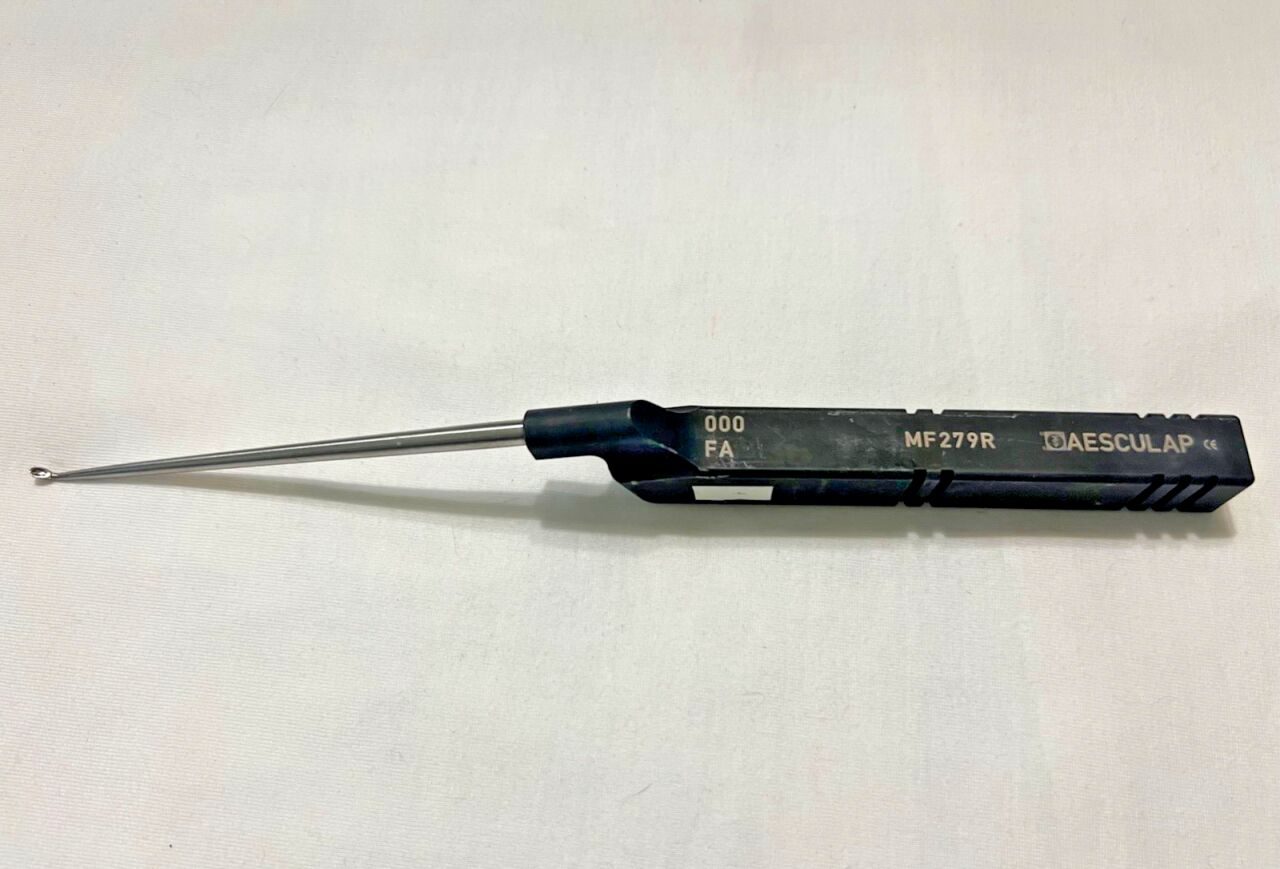 AESCULAP MF279R Cervical-Long Bayonet Curette Size 000 Forward Angle 9-1/2" L