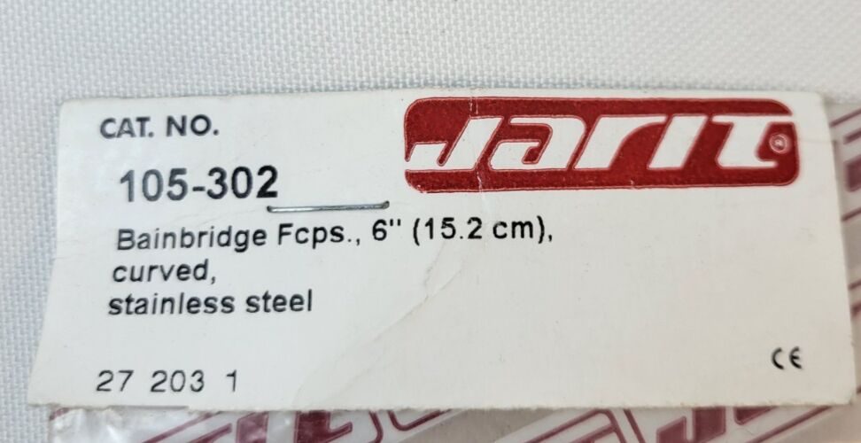 JARIT 105-302 Brainbridge Forceps Curved 6" — photo 3