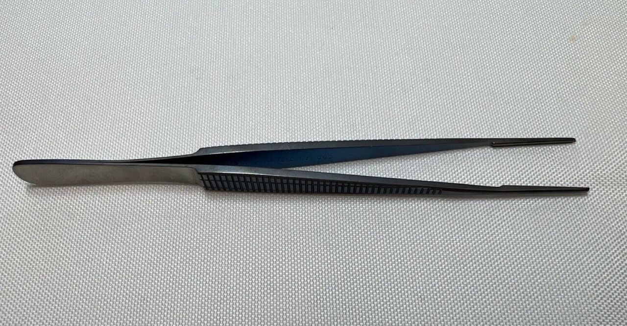 CODMAN 30-8500 Titanium Castaneda Vascular Forceps 6" 1x2 Serrated Tips