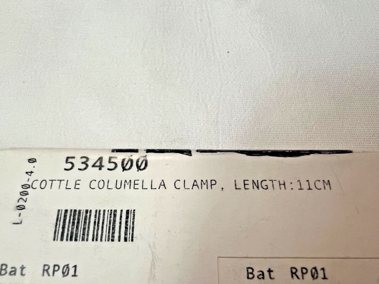 KARL STORZ 534500 Cottle Columella Clamp Forcep 11cm — photo 2