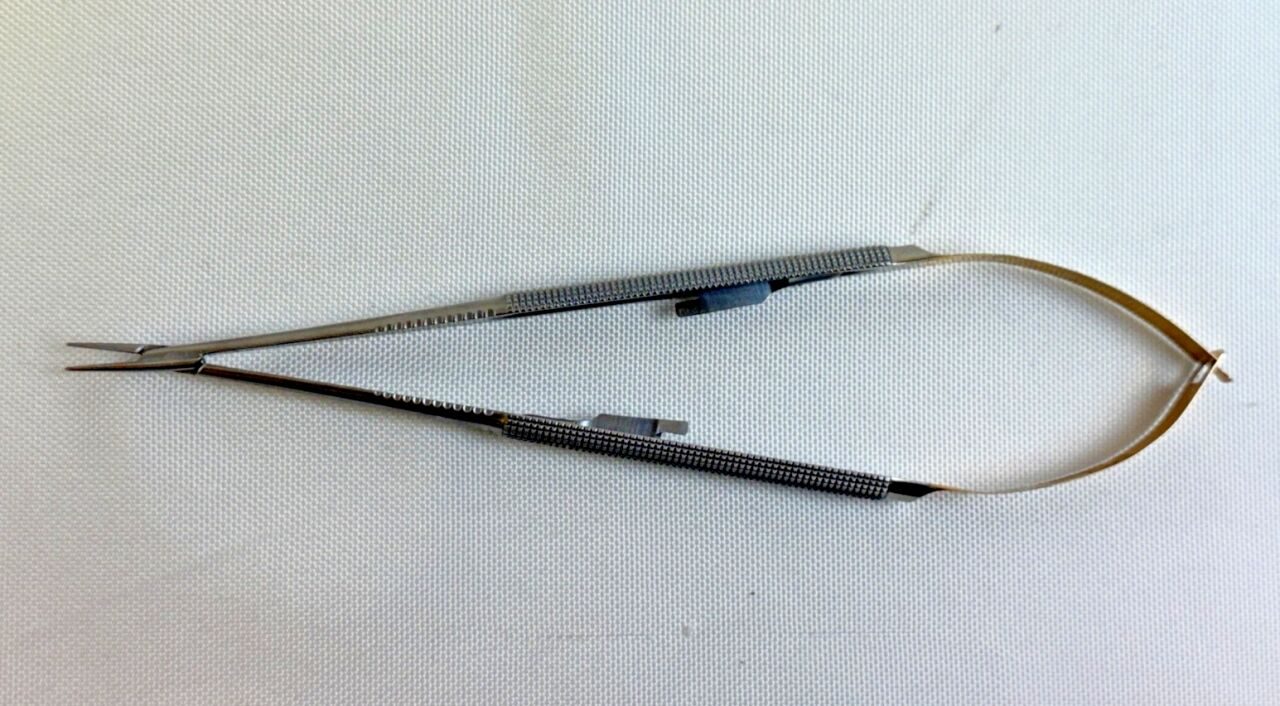 ADLER 54-7608 T/C w/ Catch 7" Neuro Vascular Micro Rhoton Needle Holder
