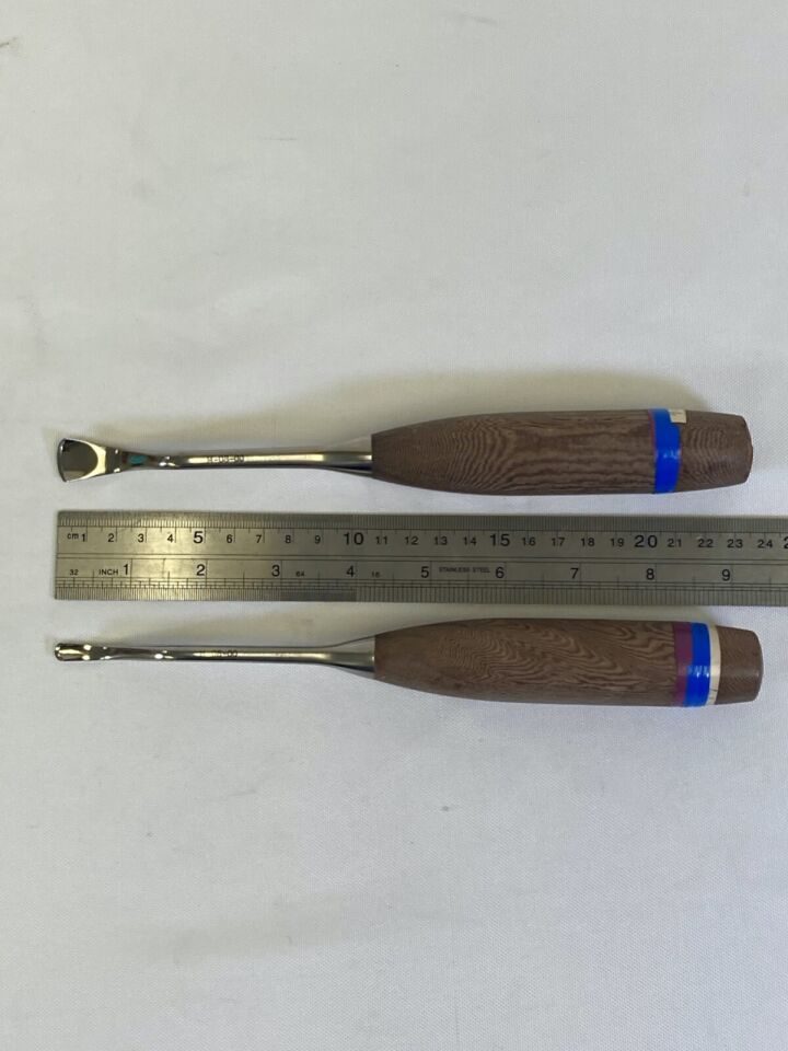DOWNS ENGLAND JJ-395-06-0 & 395-16-X 6mm & 16mm Offset Orthopedic Gouges Set — photo 10