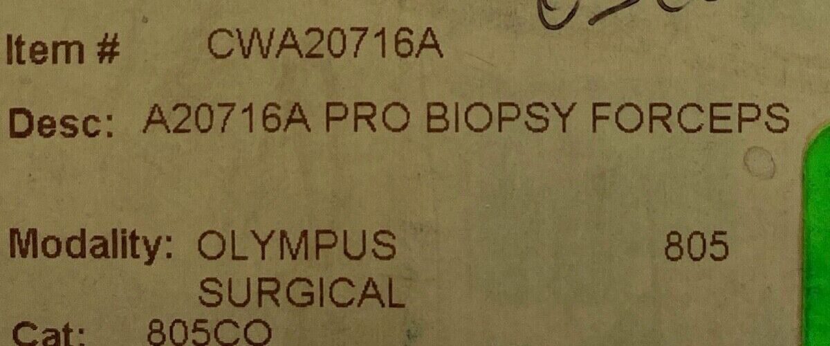 OLYMPUS A20716A PRO Monopolar Optical Biopsy Forceps f/ 12 Scope — photo 2