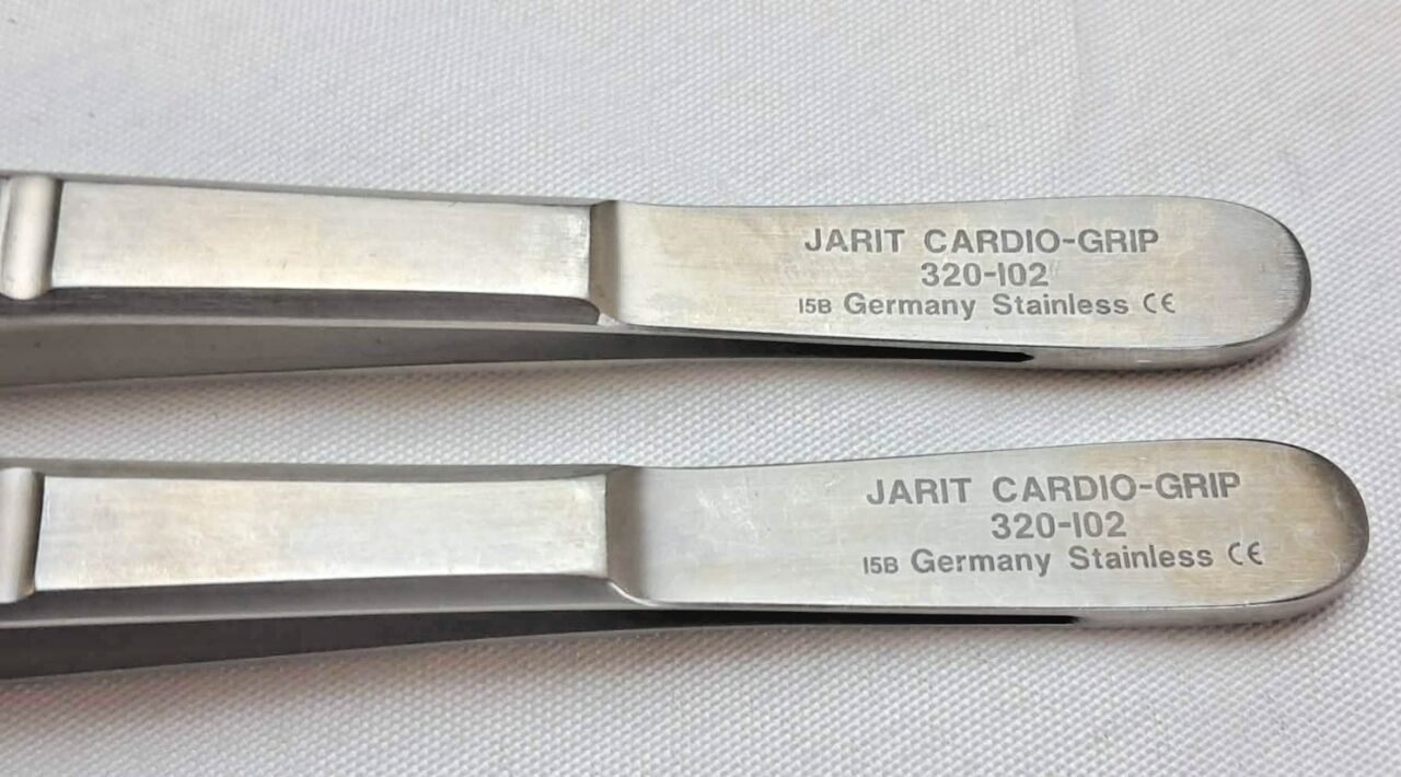 JARIT 320-102 DeBakey Tissue Forceps Cardio Grip 9.5" - Lot of 2 — photo 2