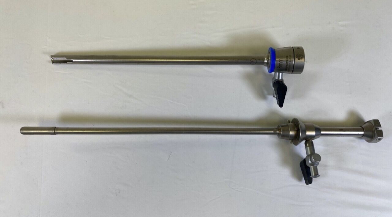 OLYMPUS A4763 & A4766 8mm Outer w/ Visual Obturator Hysteroscope Sheaths ObGyn