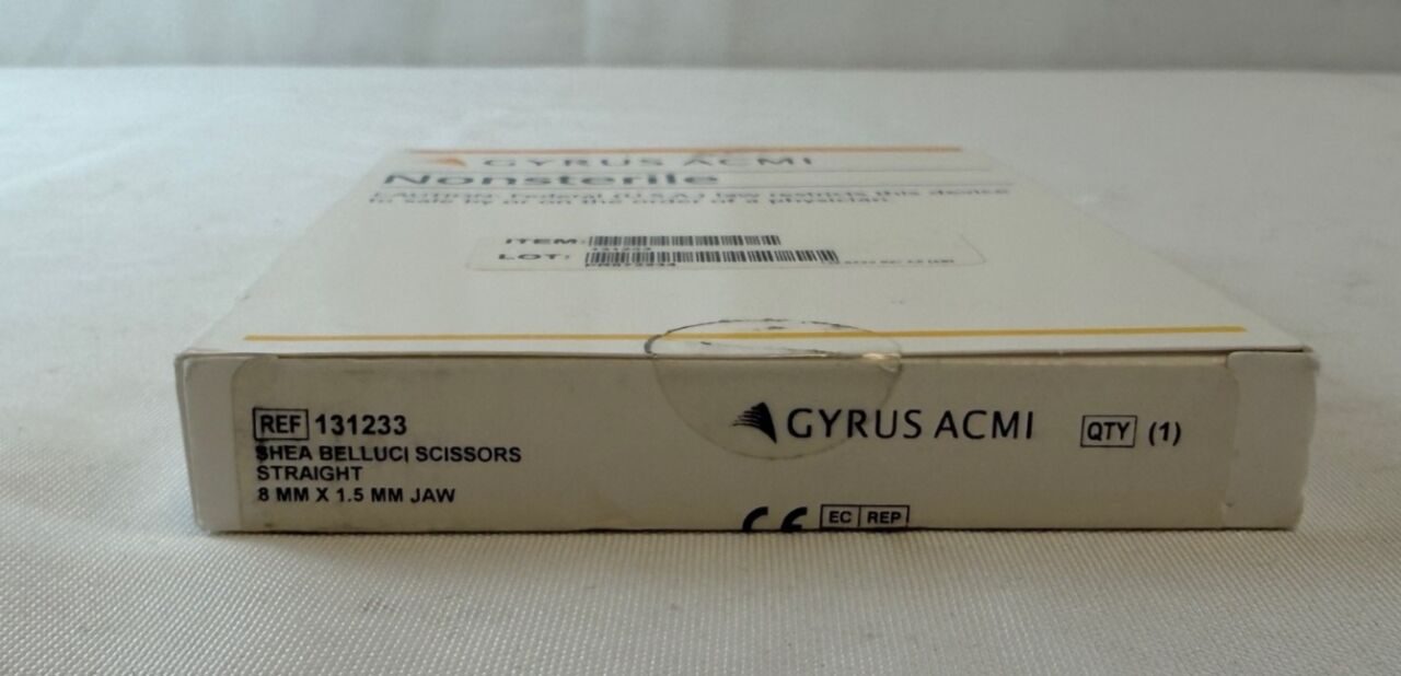 GYRUS ACMI 13-1233 Shea Belluci Scissors Ebony Straight 8mm x 1.5mm Jaw — photo 3