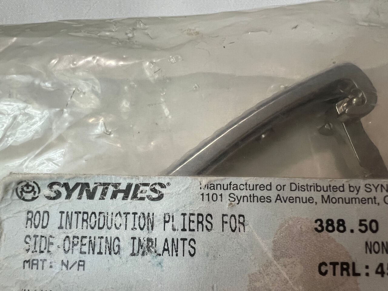 SYNTHES 388.5 Rod Introduction Pliers — photo 2