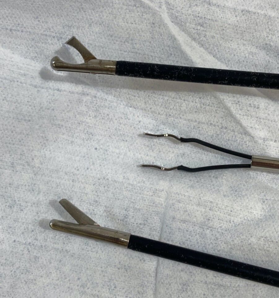 R. WOLF Set of 3  5mm x 43cm Bipolar Laparoscopic Kleppinger Scissor Punch OBGYN — photo 8