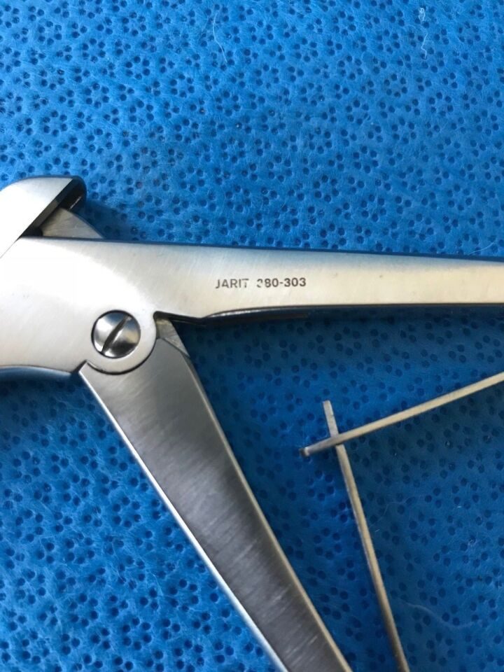 JARIT 380-303 Mastoid Kerrison Rongeur 6mm x 90deg Up w/ Ejector L 4" ENT — photo 2