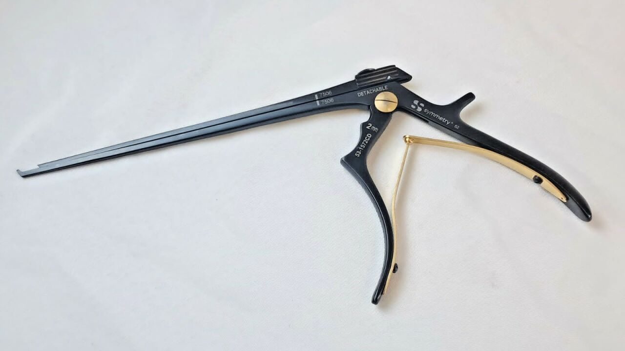SYMMETRY SURGICAL 53-1572CD RapidClean Detachable Kerrison Rongeur 2mm 40deg Up 8"