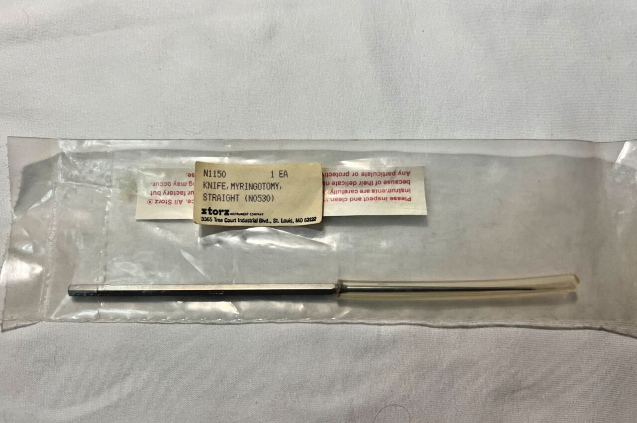 KARL STORZ N1150 Myringotomy Knife Straight 8mm Blade X 6-1/2" Length — photo 1