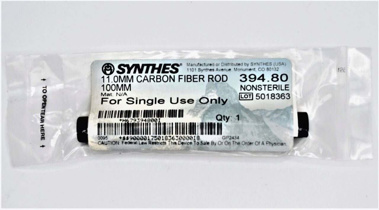 SYNTHES NA 394.80 11.0MM CARBON FIBER ROD 100MM
