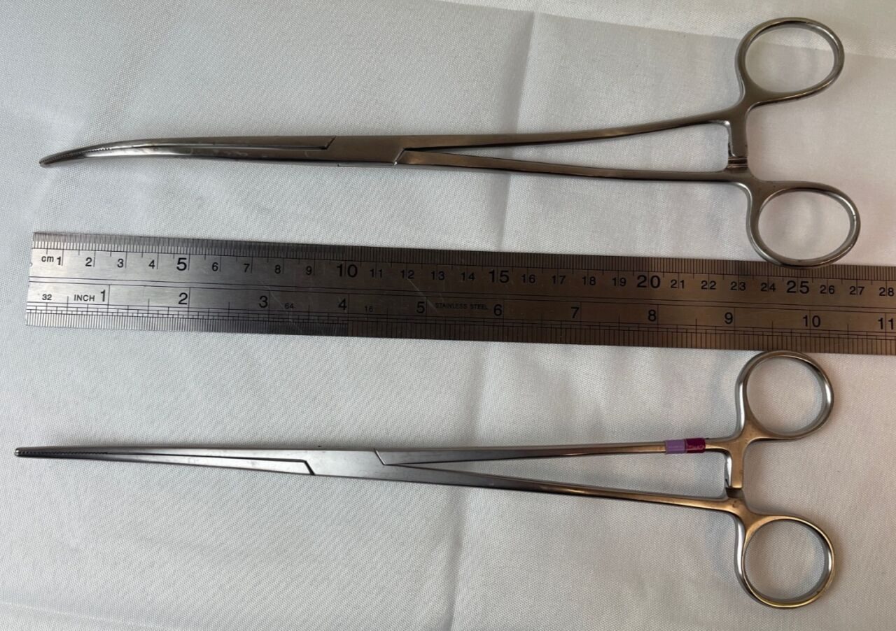 V. MUELLER GL600 Bozeman Uterine Dressing Forceps 10" Double Curve OBGYN — photo 6