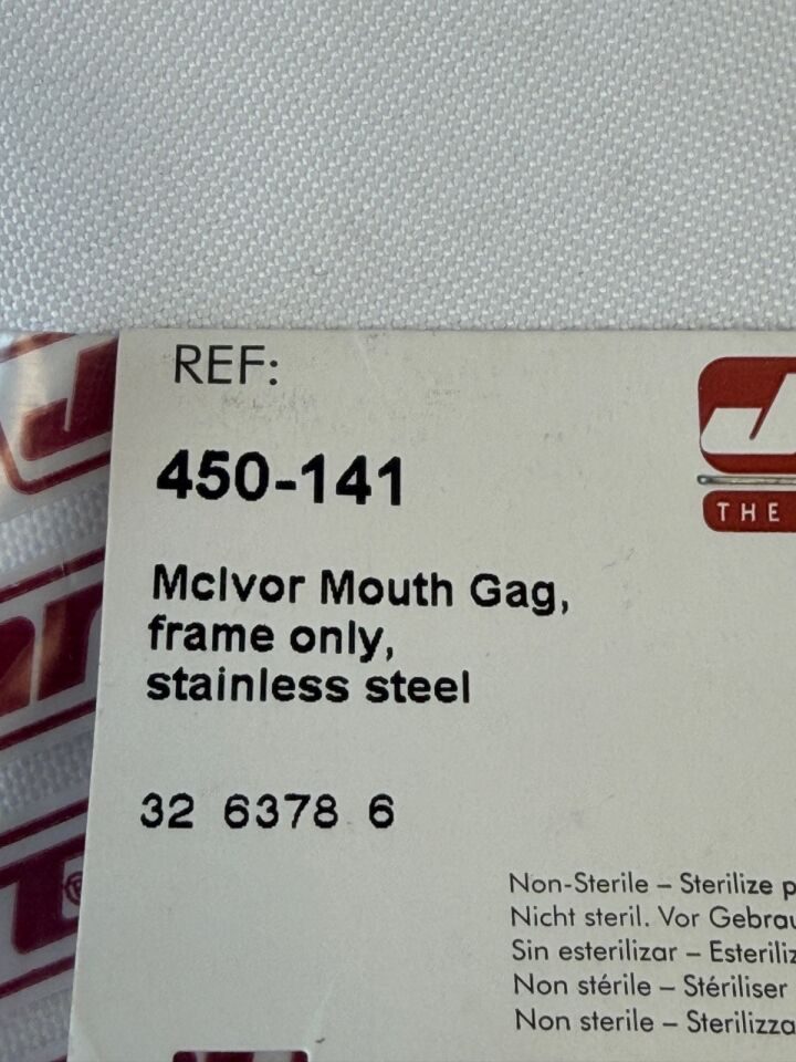 JARIT 450-141 McIvor Frame Mouth Gag w/ Blades Size 2 3 & 4 — photo 3