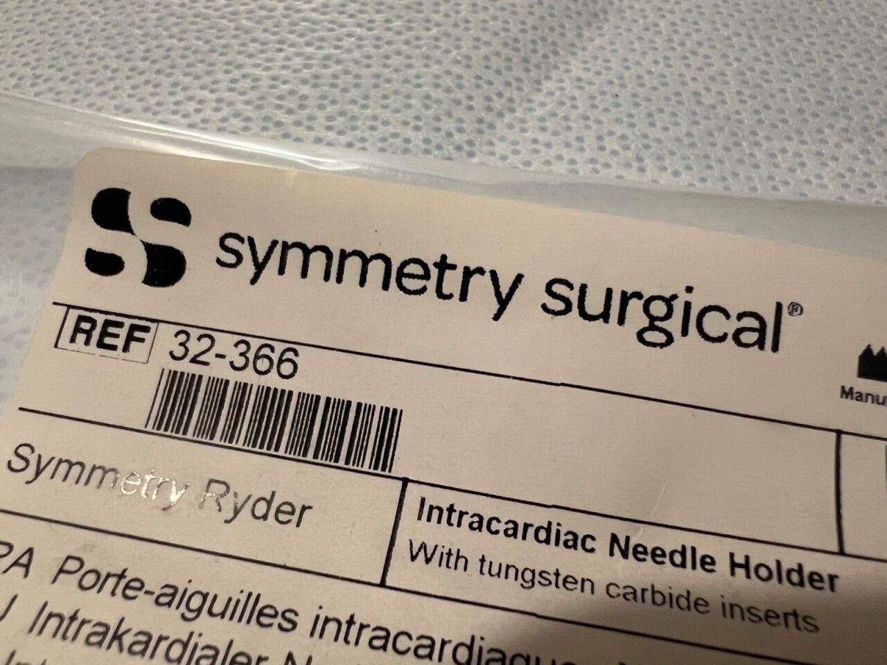 SYMMETRY 32-366 Intracardiac Ryder Needle Holder Tungsten Carbide 10-1/4" — photo 3