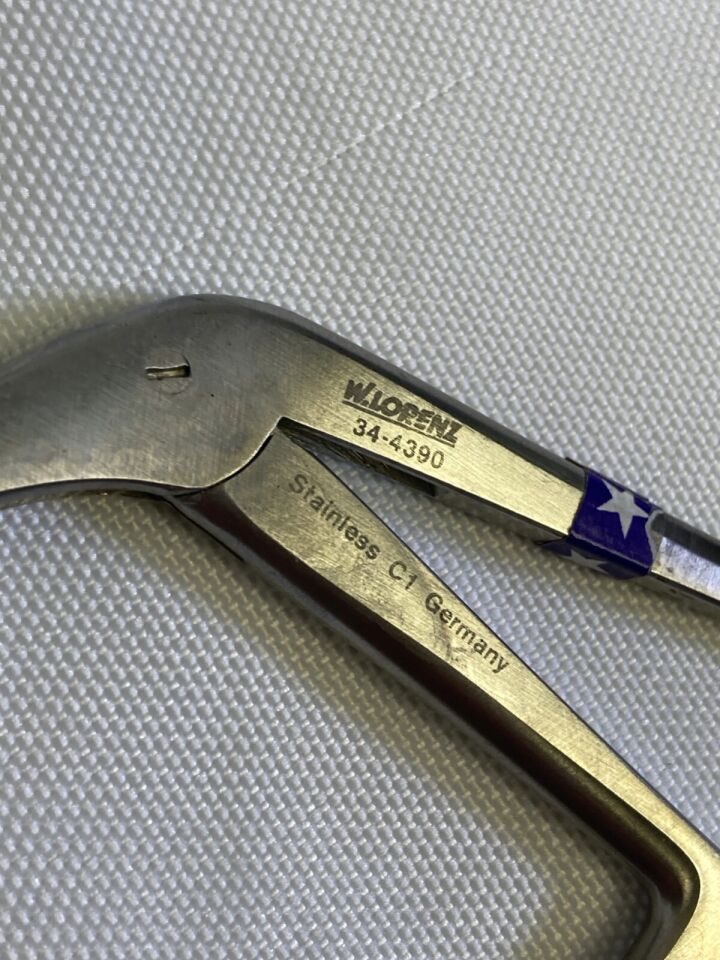 W. LORENZ 34-4390 5mm x 46cm Fenestrated Double Action Grasper ENT Laryngeal — photo 3