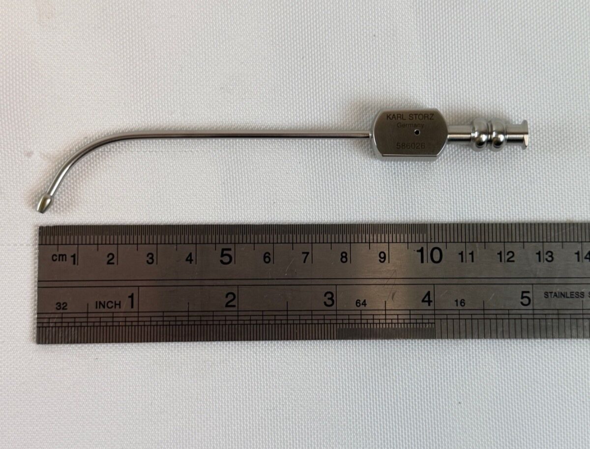 KARL STORZ 586026 Eiken Long Curved Antrum Cannula Luer Lock Thumb 2.5mm x 12.5cm — photo 4