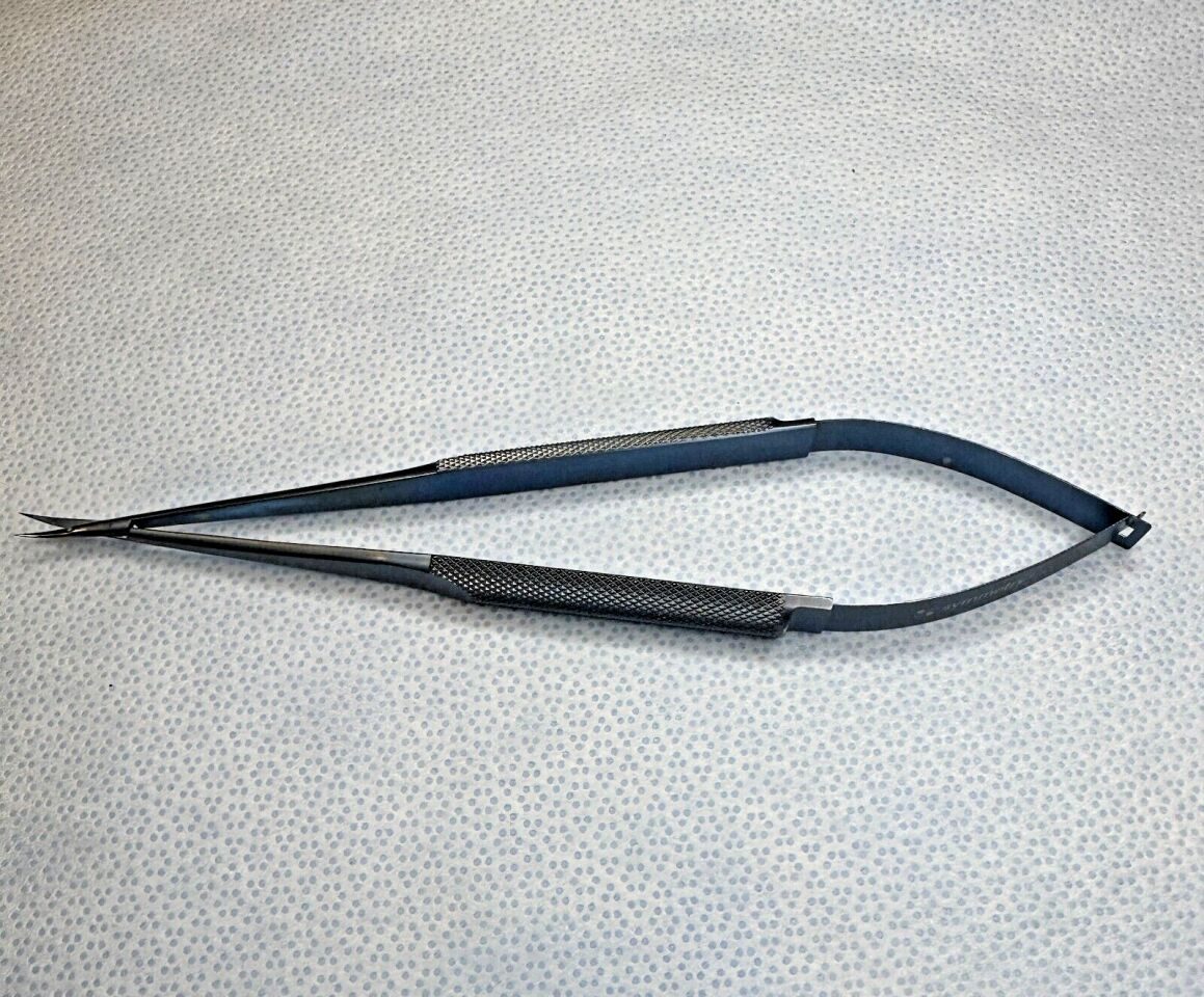 SYMMETRY SURGICAL 80-1721 Rhoton Scissors Curved Tip Neuro — photo 1