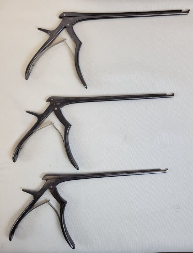 RUGGLES Various Kerrison Rongeurs, 8", 40 Upward Bite Angle, With Case — photo 2
