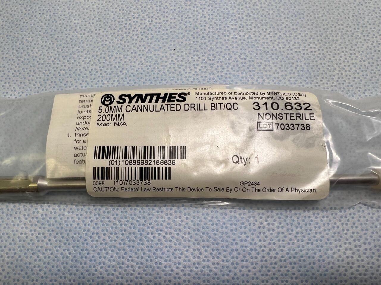 SYNTHES 310.632 Cannulated Drill Bit — photo 2