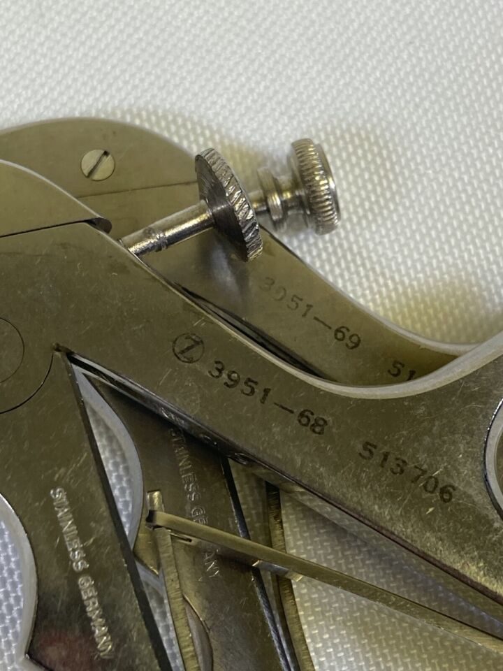 ZIMMER 3951-69 & 3951-68 Curved Toothed Grasper Forceps Pair — photo 2