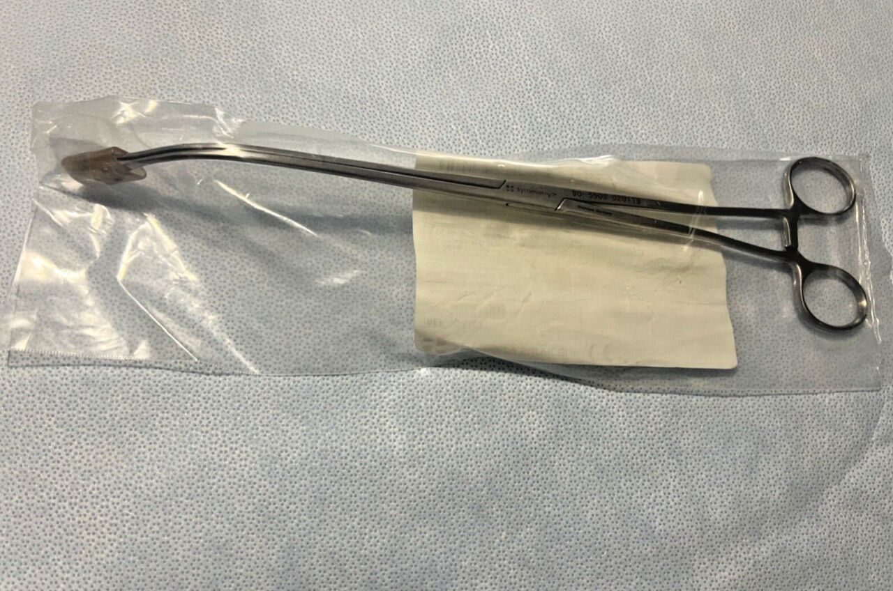 SYMMETRY SURGICAL 90-5502 Kaiser-Pilling Curved Jaw Ring Forceps 12"