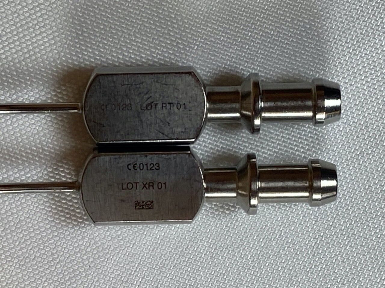 KARL STORZ 8691A 8692A 1mm OD ENT Suction Tubes Lateral Holes & Thumb Pair — photo 3