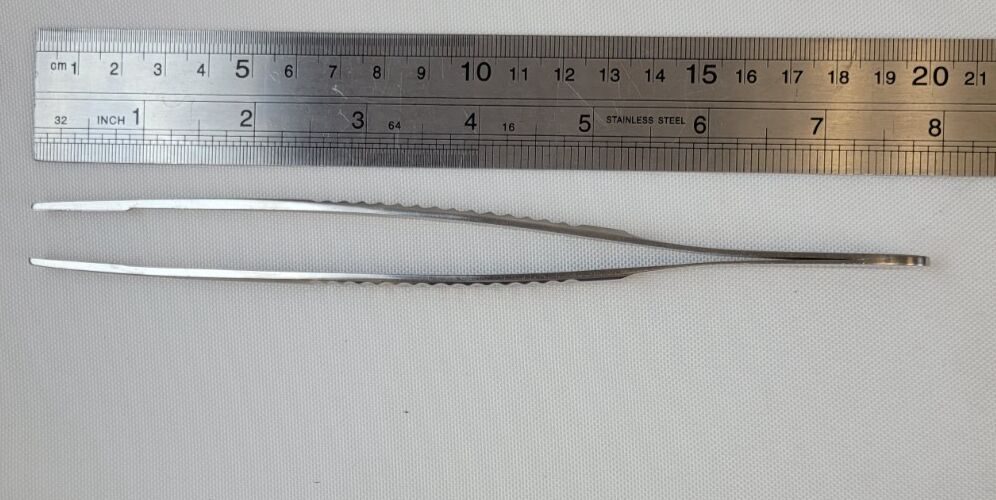 V. MUELLER CH5895 DeBakey Vascular Tissue Forceps Delicate Serrated Tips 7.75" — photo 7