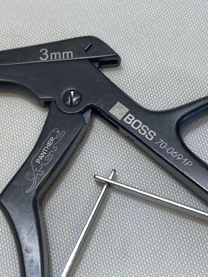 BOSS 70-0691P Panther Micro Kerrison Rongeur 3mm x 40deg x 8" Neurology Orthopedic — photo 2