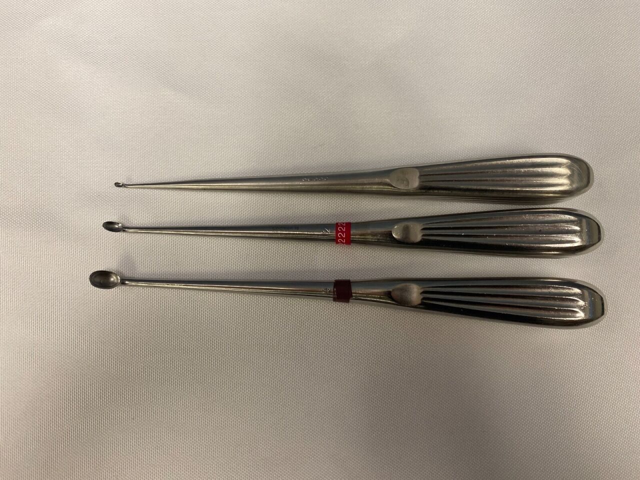 CODMAN  Set of 3 Forward Angled 8" Bone Curettes Orthopedic