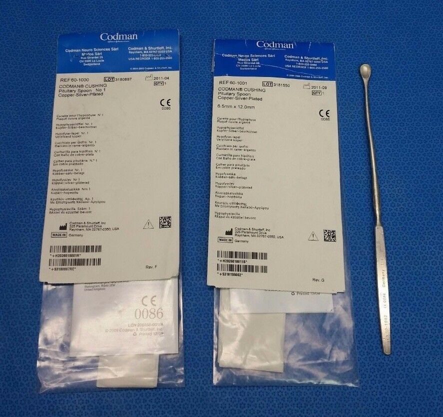CODMAN 60-1000/1/2/3 Lot of 4 Cushing Pituitary Spoons Sizes 1/2/3/4 — photo 7