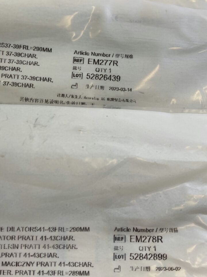 AESCULAP EM275/6/7/8R Pratt Double Ended 11" Uterine Dilators OBGYN - lot of 4 — photo 3