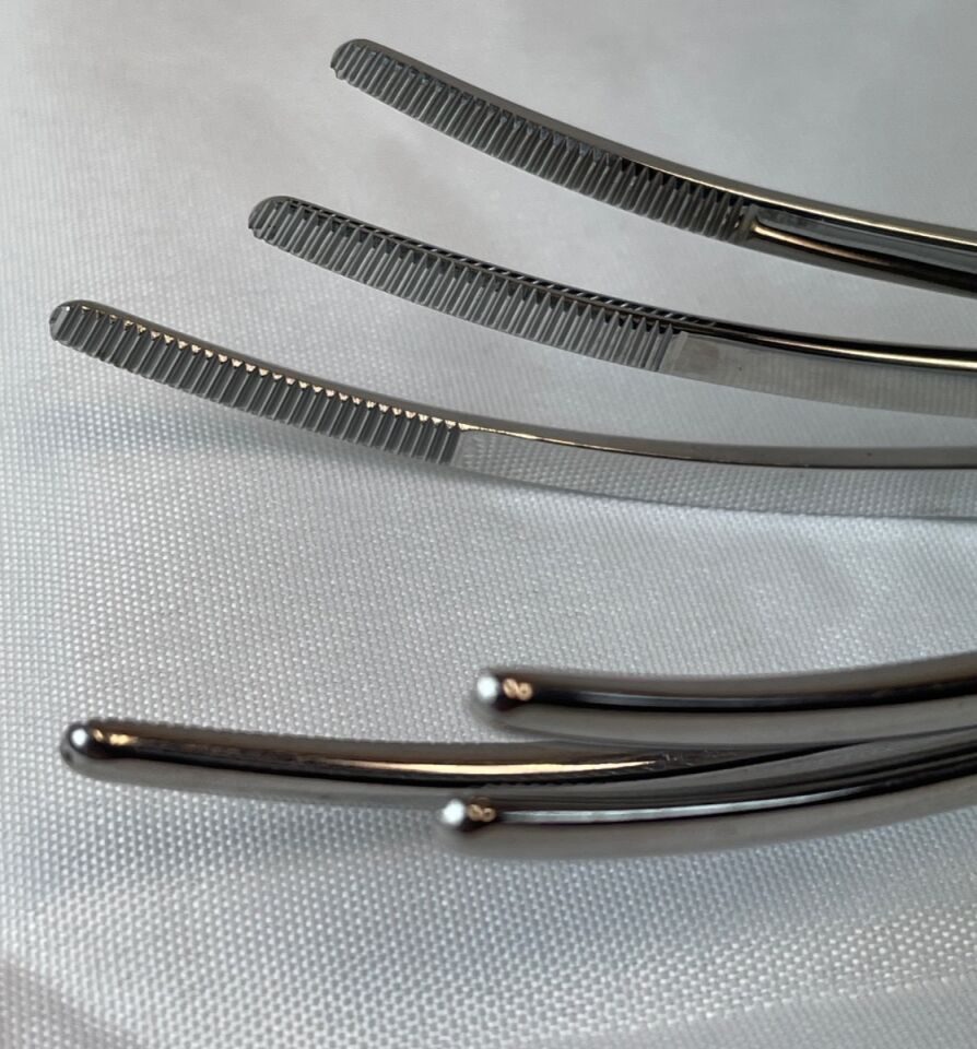 JARIT 505-160 Bozeman Uterine Dressing Forceps 10.2" Double Curve OBGYN, Set of 3 — photo 3