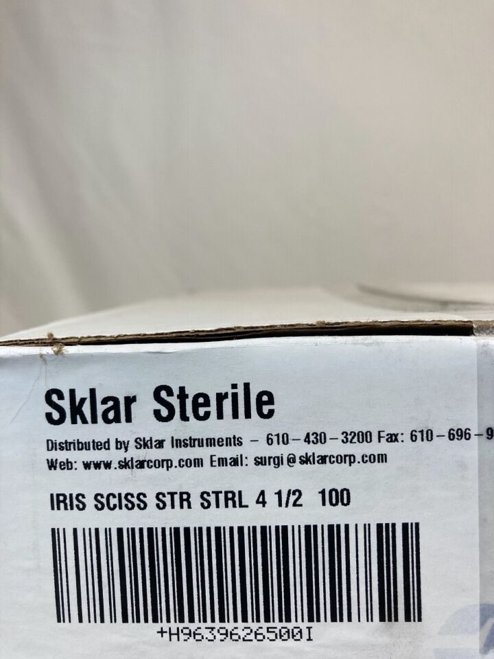 SKLAR 96-2650 Straight Iris Scissors 4.5" lot of 100 — photo 2
