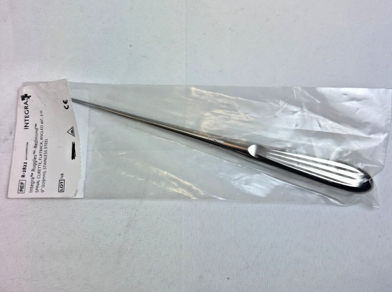 RUGGLES R-2822 Spinal Curette FlatBack Angled 40deg 9"