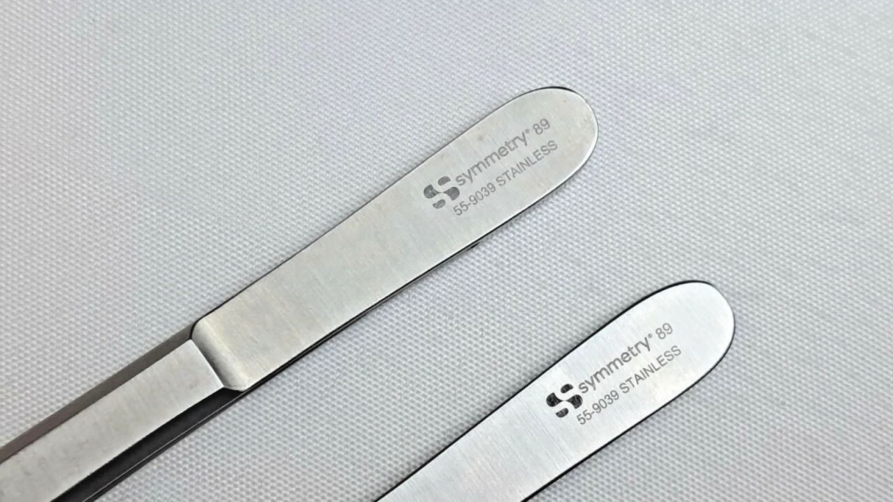 SYMMETRY 55-9039 Lot of 2 Micro Forceps 7 1/8" 1x2 Teeth — photo 3