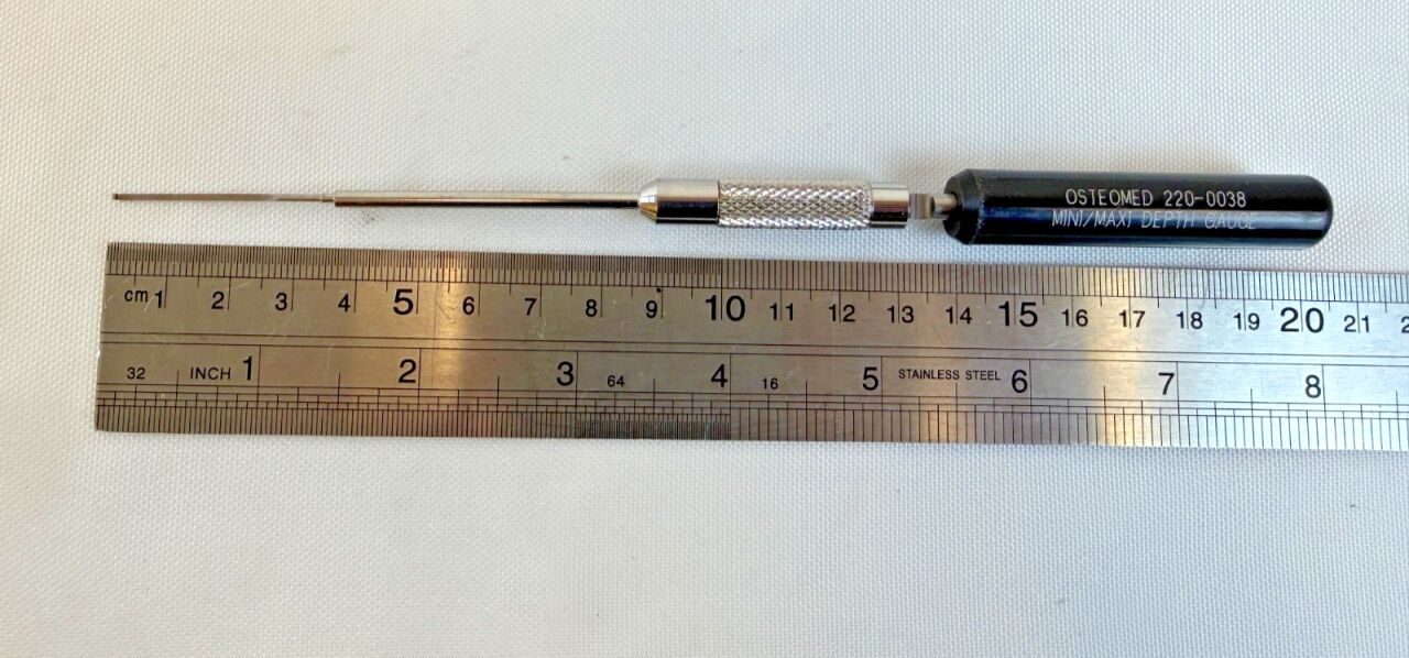 OSTEOMED 220-0038 Mini/Maxi Depth Gauge 6mm-36mm — photo 6