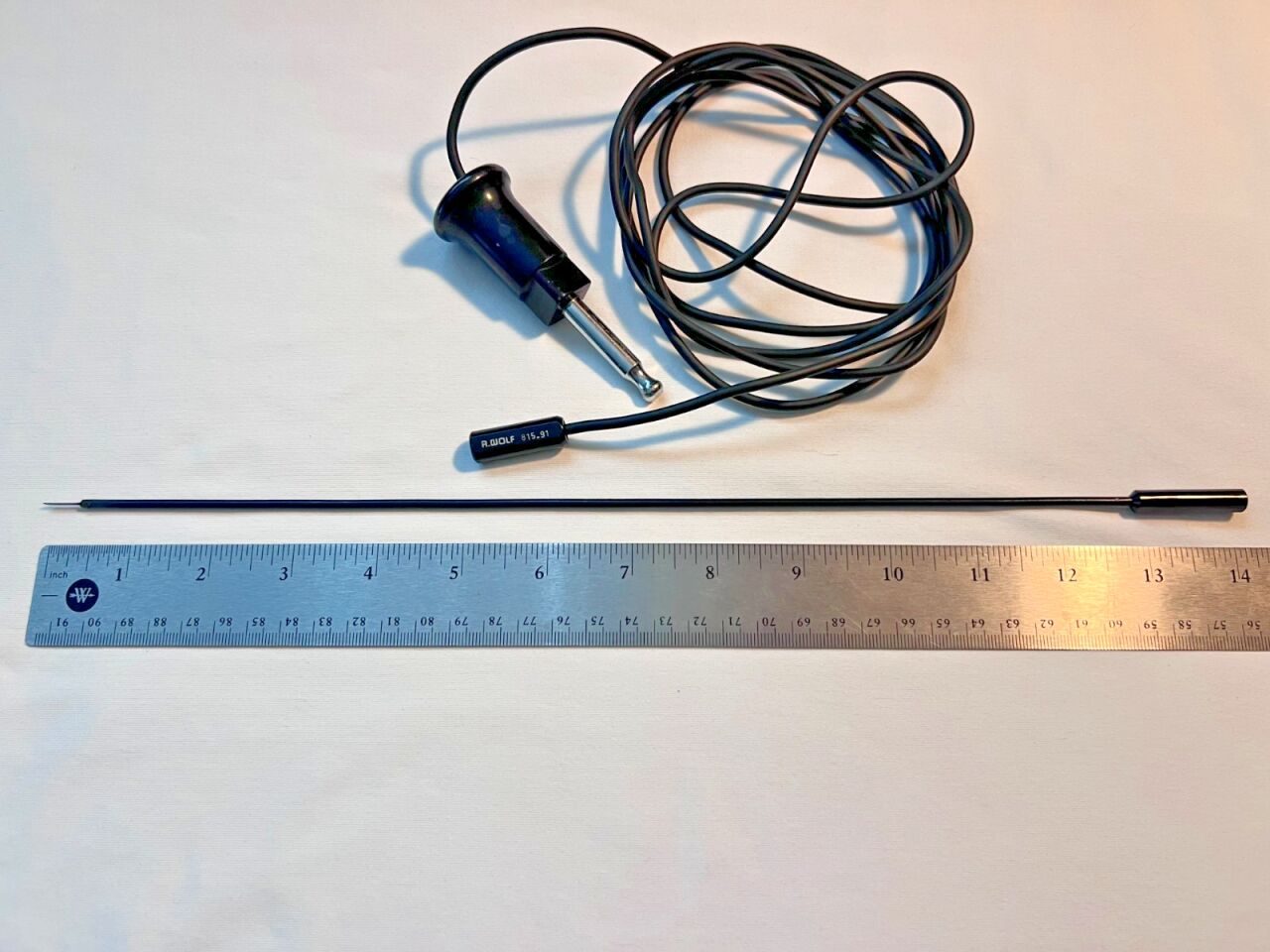 R. WOLF FS2030 Laparoscopic Monopolar Electrode Knife 3mmX320mm w/ 815.91 Cable Probe — photo 6