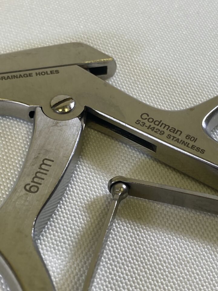CODMAN 53-1429 6mm x 40deg x 11" Lumbar Kerrison Rongeur Hardy Handle Neuro Spine — photo 2